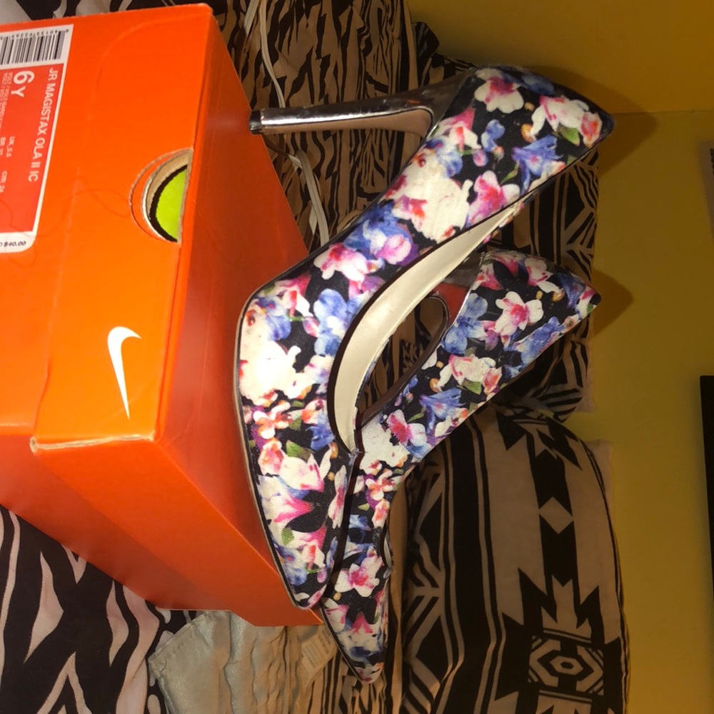 Floral high heels